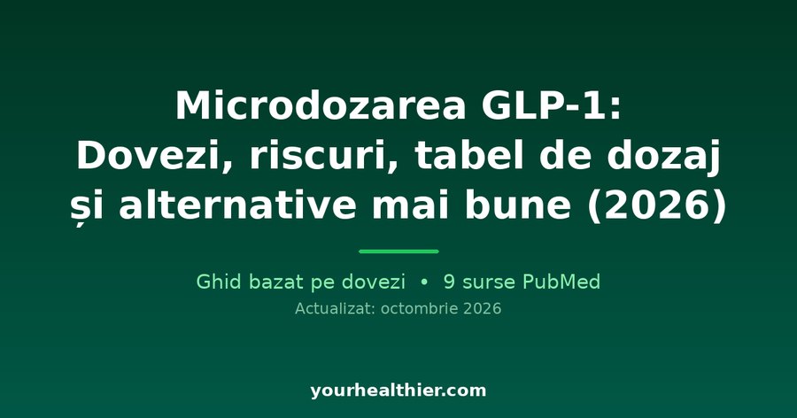 Microdozarea GLP-1: Dovezi, riscuri, tabel de dozaj și alternative mai bune (2026)