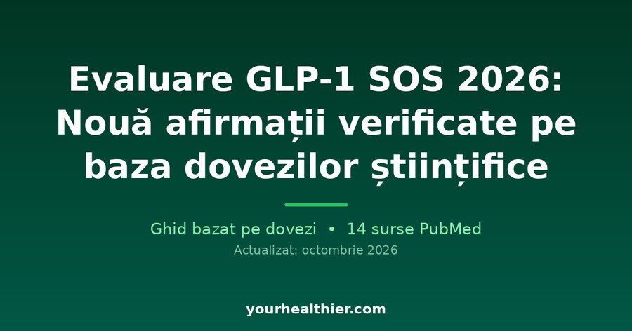 Evaluare GLP-1 SOS 2026: Nouă afirmații verificate pe baza dovezilor științifice