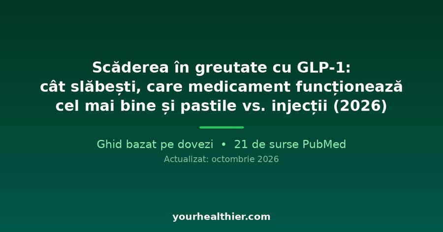 Scăderea în greutate cu GLP-1: cât slăbești, care medicament funcționează cel mai bine și pastile vs. injecții (2026)