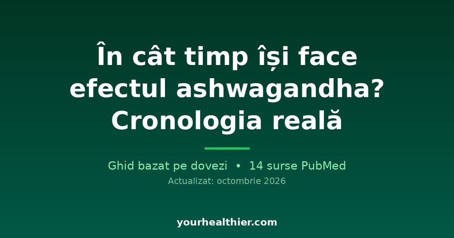 În cât timp își face efectul ashwagandha? Cronologia reală