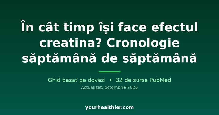 În cât timp își face efectul creatina? Cronologie săptămână de săptămână