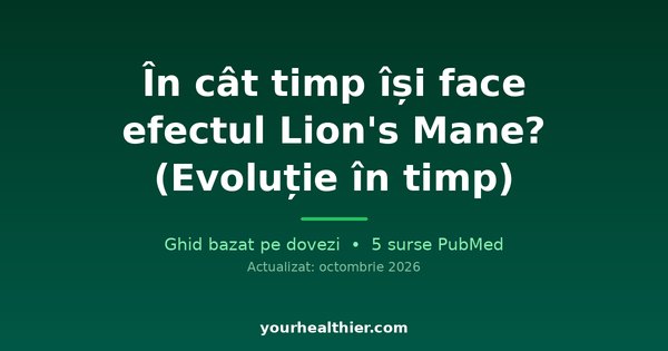 În cât timp își face efectul Lion’s Mane? (Evoluție în timp)