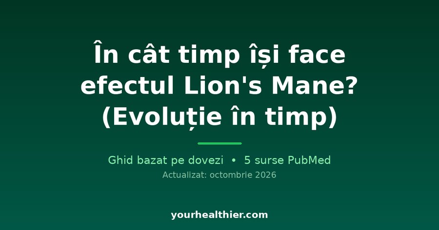 În cât timp își face efectul Lion’s Mane? (Evoluție în timp)