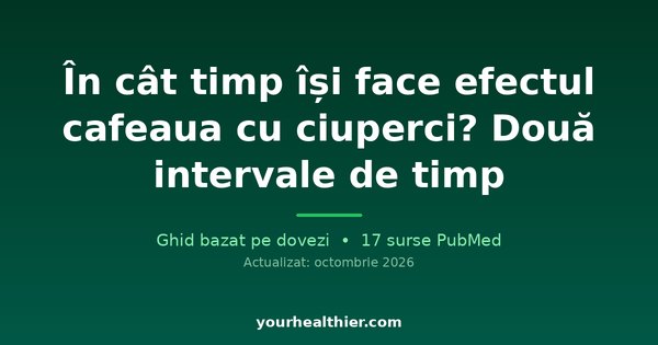 În cât timp își face efectul cafeaua cu ciuperci? Două intervale de timp