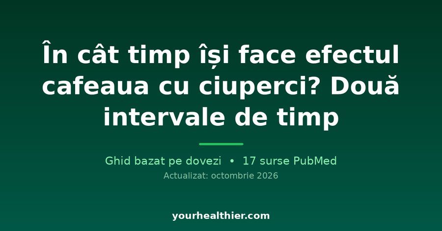 În cât timp își face efectul cafeaua cu ciuperci? Două intervale de timp