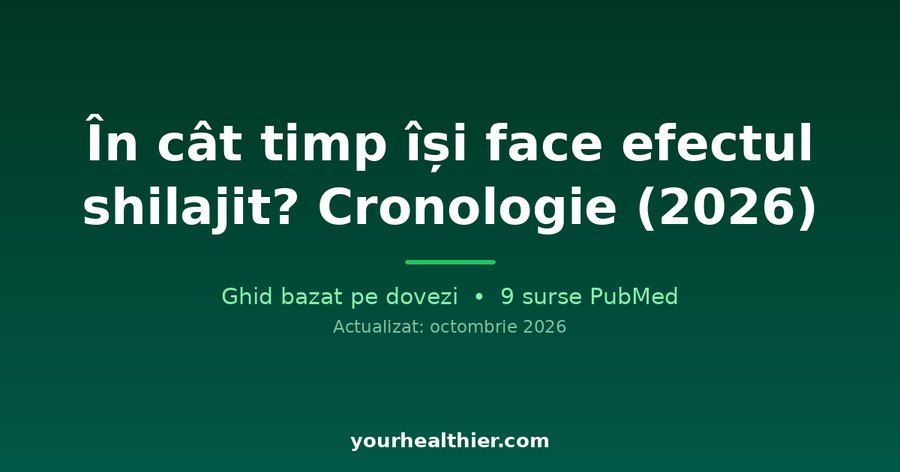 În cât timp își face efectul shilajit? Cronologie (2026)