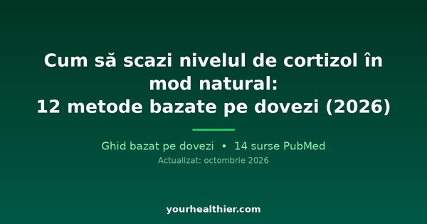 Cum să scazi nivelul de cortizol în mod natural: 12 metode bazate pe dovezi (2026)