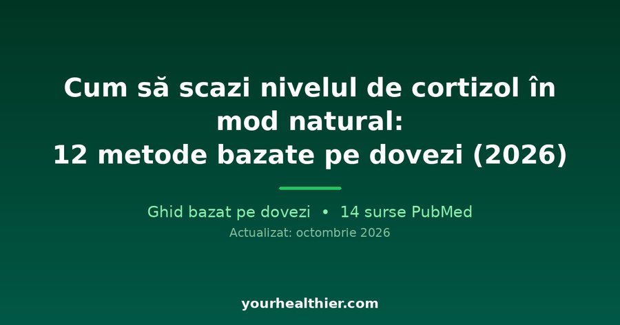 Cum să scazi nivelul de cortizol în mod natural: 12 metode bazate pe dovezi (2026)