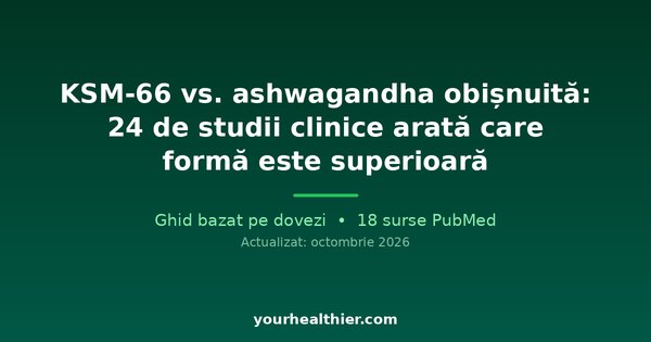 KSM-66 vs. ashwagandha obișnuită: 24 de studii clinice arată care formă este superioară