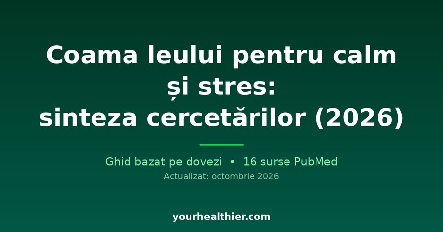 Coama leului pentru calm și stres: sinteza cercetărilor (2026)
