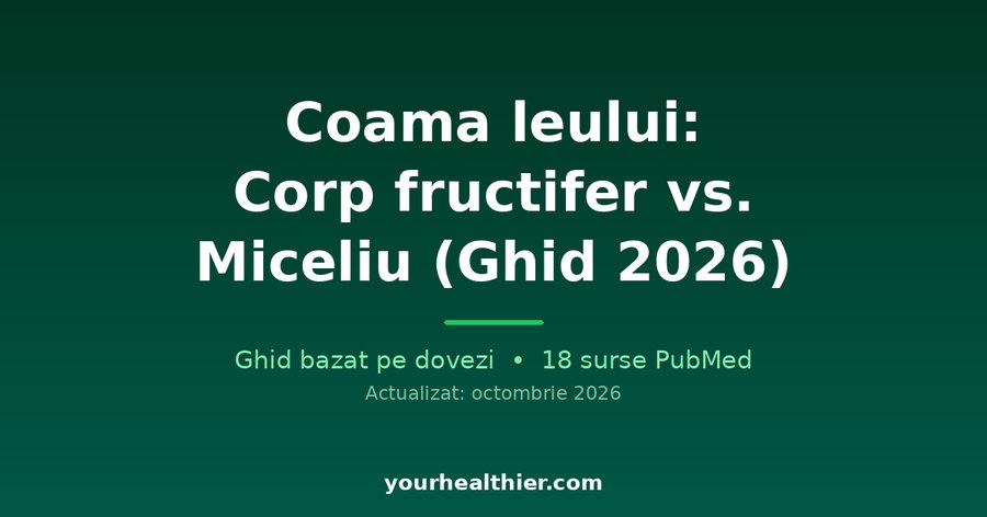 Coama leului: Corp fructifer vs. Miceliu (Ghid 2026)