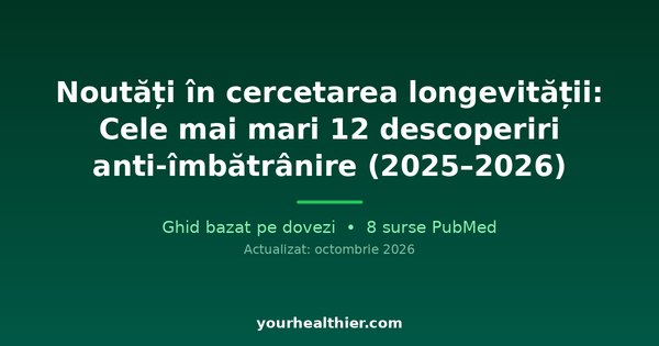 Noutăți în cercetarea longevității: Cele mai mari 12 descoperiri anti-îmbătrânire (2025–2026)