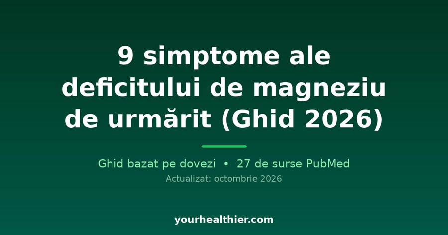 9 simptome ale deficitului de magneziu de urmărit (Ghid 2026)