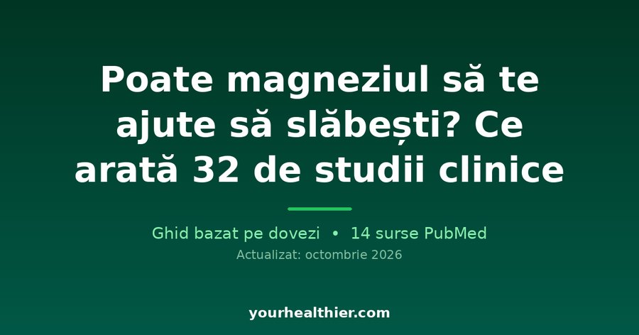 Poate magneziul să te ajute să slăbești? Ce arată 32 de studii clinice
