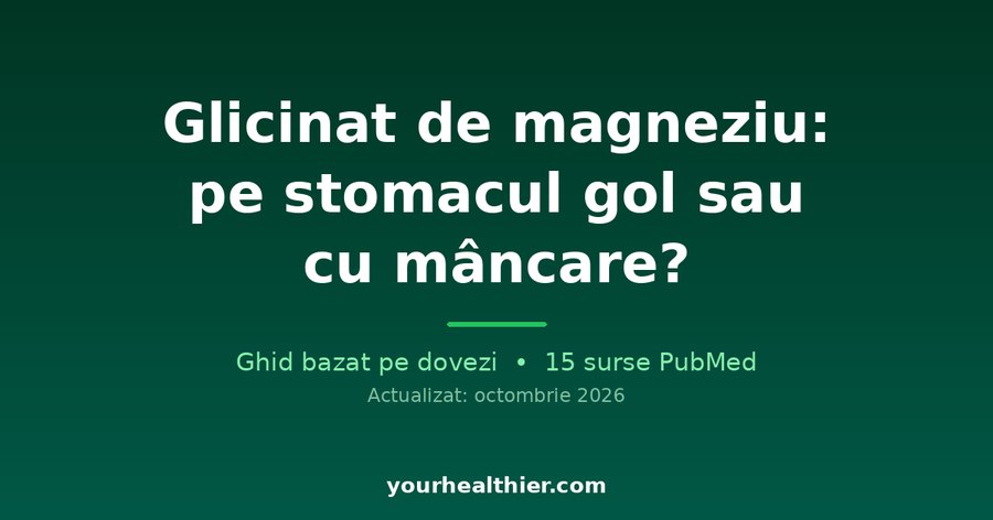 Glicinat de magneziu: pe stomacul gol sau cu mâncare?