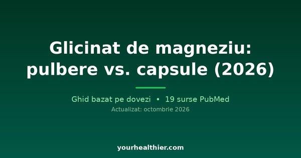 Glicinat de magneziu: pulbere vs. capsule (2026)