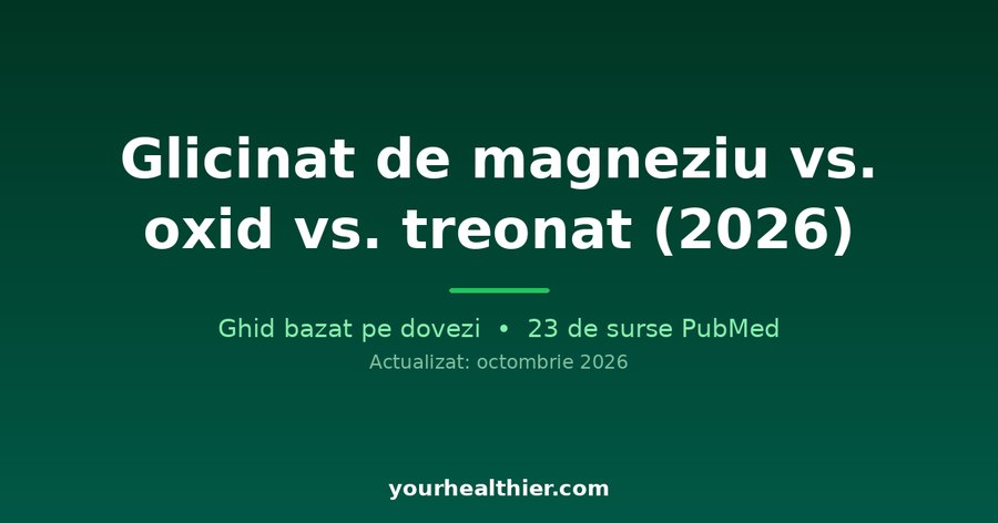 Glicinat de magneziu vs. oxid vs. treonat (2026)