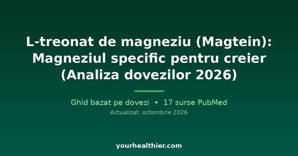 L-treonat de magneziu (Magtein): Magneziul specific pentru creier (Analiza dovezilor 2026)