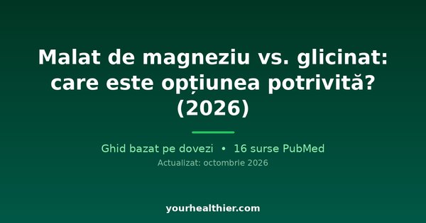 Malat de magneziu vs. glicinat: care este opțiunea potrivită? (2026)