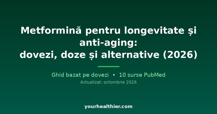 Metformină pentru longevitate și anti-aging: dovezi, doze și alternative (2026)
