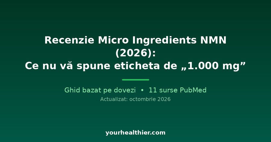 Recenzie Micro Ingredients NMN (2026): Ce nu vă spune eticheta de „1.000 mg”