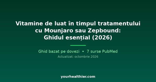 Vitamine de luat în timpul tratamentului cu Mounjaro sau Zepbound: Ghidul esențial (2026)
