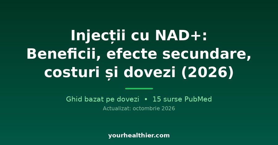 Injecții cu NAD+: Beneficii, efecte secundare, costuri și dovezi (2026)
