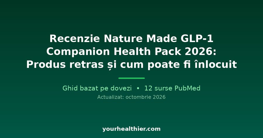Recenzie Nature Made GLP-1 Companion Health Pack 2026: Produs retras și cum poate fi înlocuit