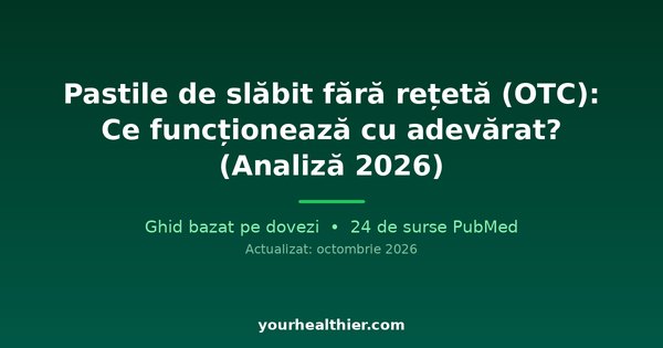 Pastile de slăbit fără rețetă (OTC): Ce funcționează cu adevărat? (Analiză 2026)