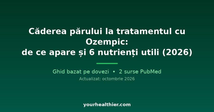 Căderea părului la tratamentul cu Ozempic: de ce apare și 6 nutrienți utili (2026)