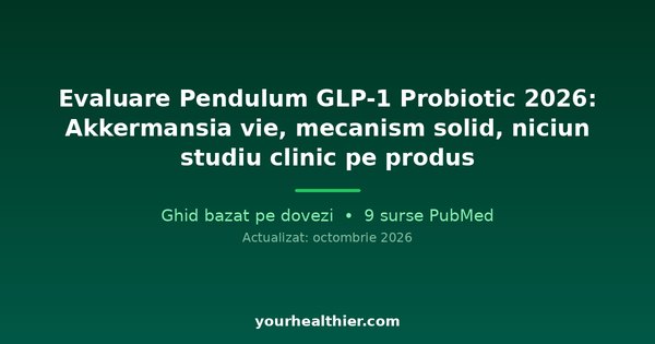 Evaluare Pendulum GLP-1 Probiotic 2026: Akkermansia vie, mecanism solid, niciun studiu clinic pe produs