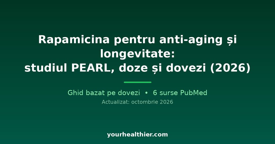 Rapamicina pentru anti-aging și longevitate: studiul PEARL, doze și dovezi (2026)