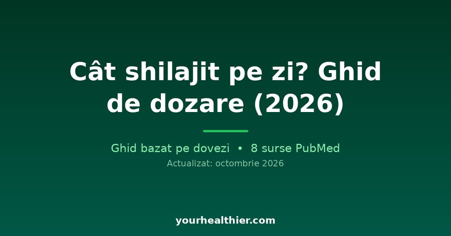 Cât shilajit pe zi? Ghid de dozare (2026)