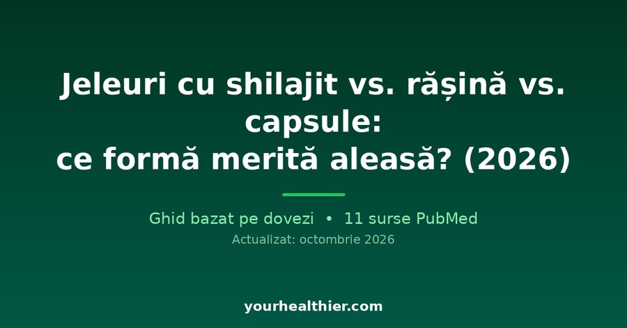 Jeleuri cu shilajit vs. rășină vs. capsule: ce formă merită aleasă? (2026)