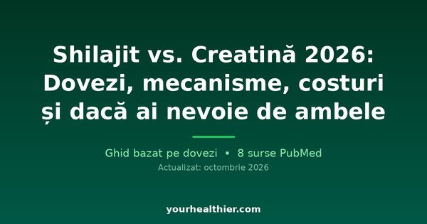 Shilajit vs. Creatină 2026: Dovezi, mecanisme, costuri și dacă ai nevoie de ambele