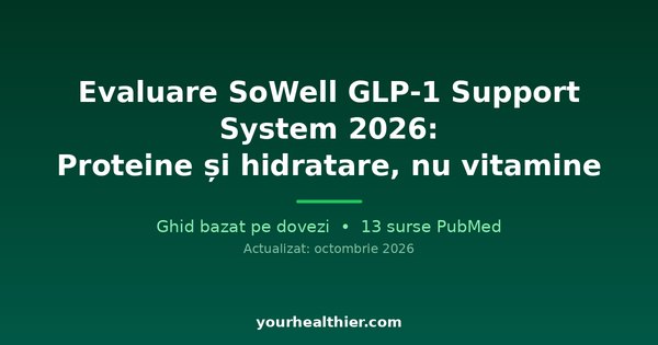 Evaluare SoWell GLP-1 Support System 2026: Proteine și hidratare, nu vitamine