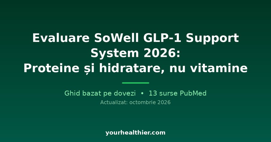 Evaluare SoWell GLP-1 Support System 2026: Proteine și hidratare, nu vitamine