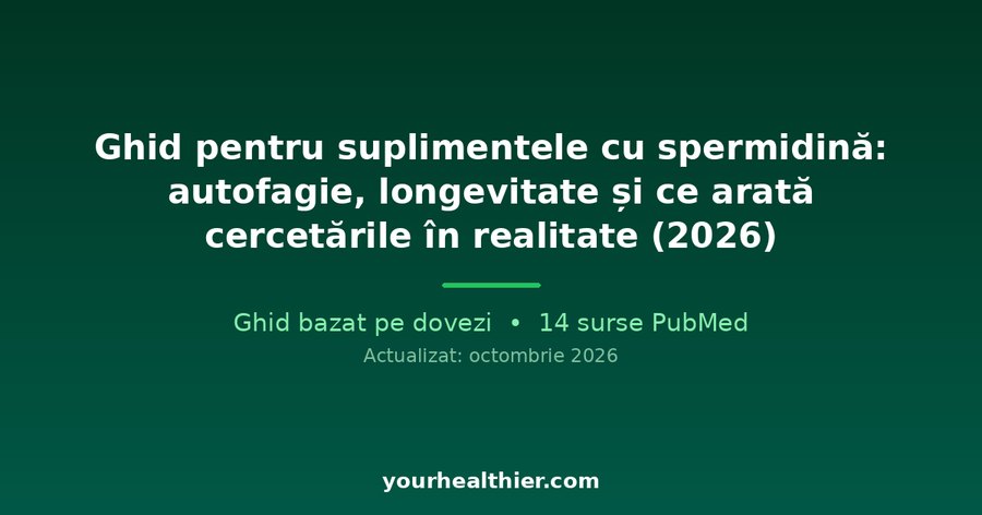 Ghid pentru suplimentele cu spermidină: autofagie, longevitate și ce arată cercetările în realitate (2026)