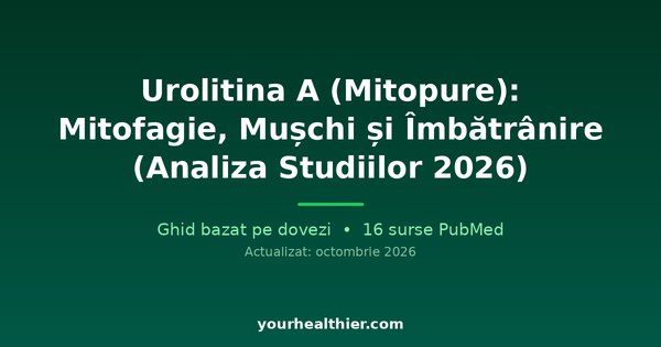 Urolitina A (Mitopure): Mitofagie, Mușchi și Îmbătrânire (Analiza Studiilor 2026)