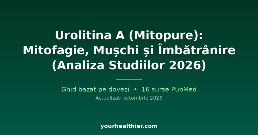 Urolitina A (Mitopure): Mitofagie, Mușchi și Îmbătrânire (Analiza Studiilor 2026)