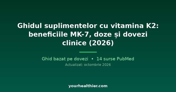 Ghidul suplimentelor cu vitamina K2: beneficiile MK-7, doze și dovezi clinice (2026)