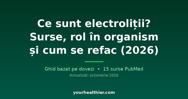 Ce sunt electroliții? Surse, rol în organism și cum se refac (2026)