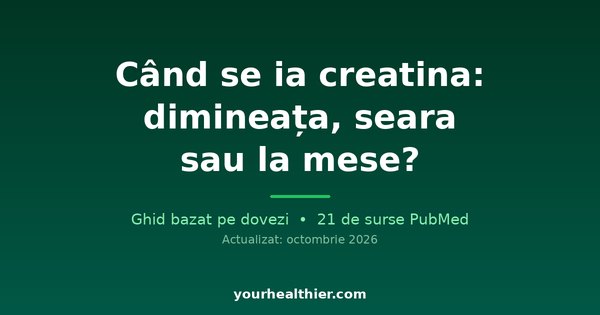 Când se ia creatina: dimineața, seara sau la mese?